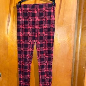plaid leggings